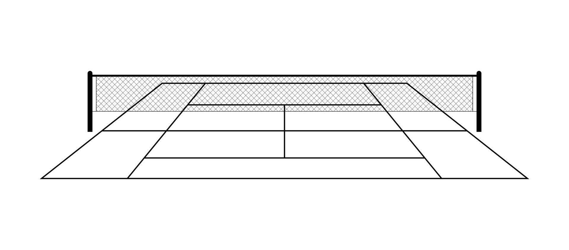 Tennis Court Outline Design vector
