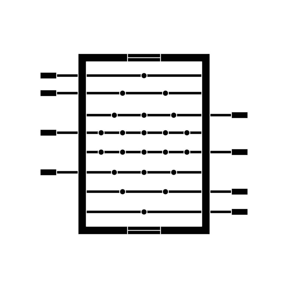 Mini Table Football Icon Black vector