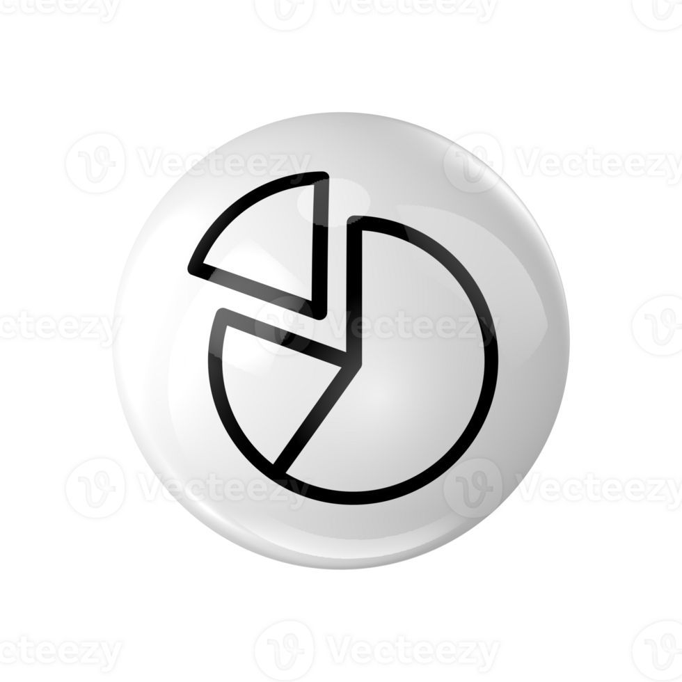 pie chart icon on transparent background png