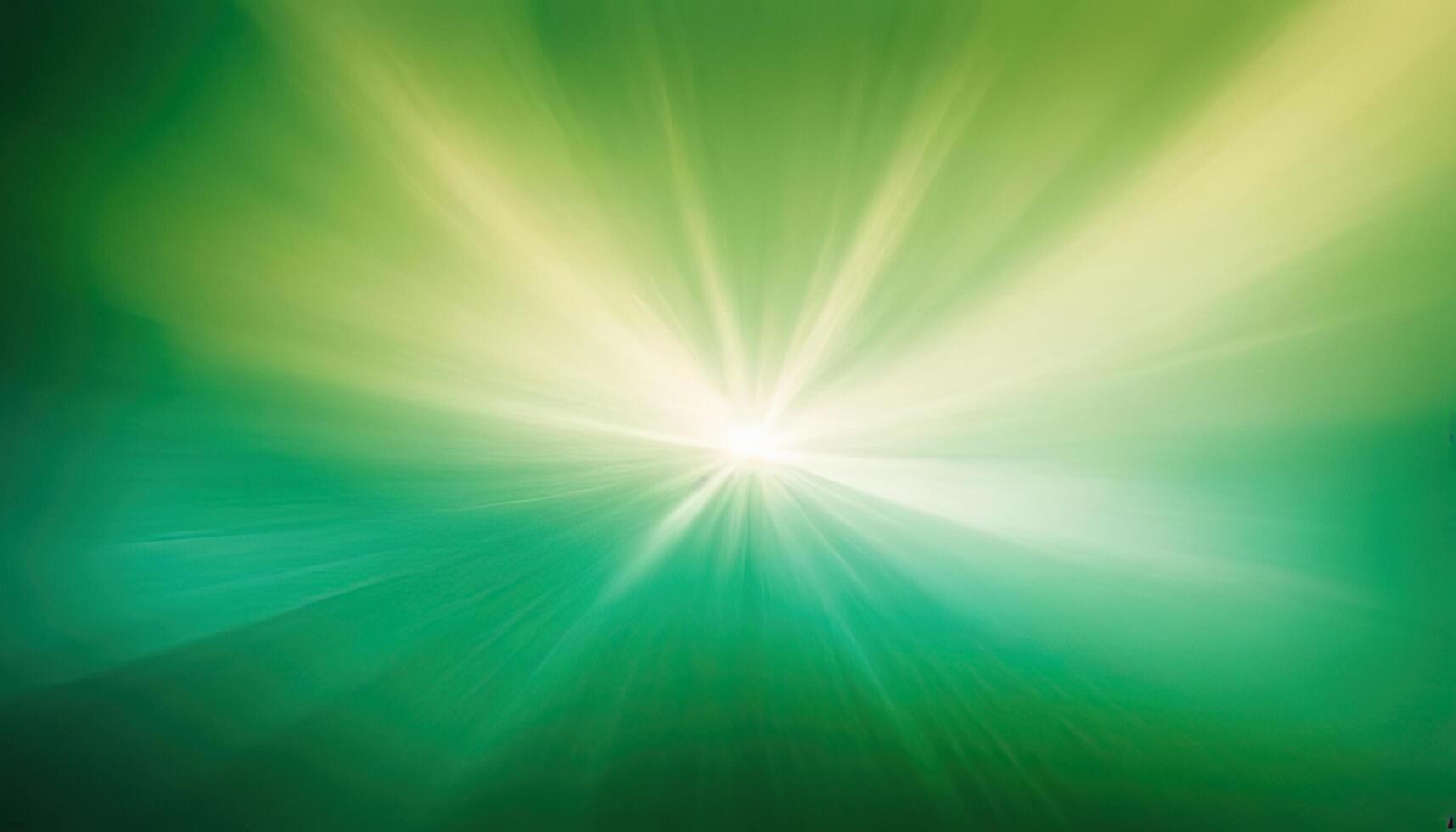 Green light background with a bright light photo