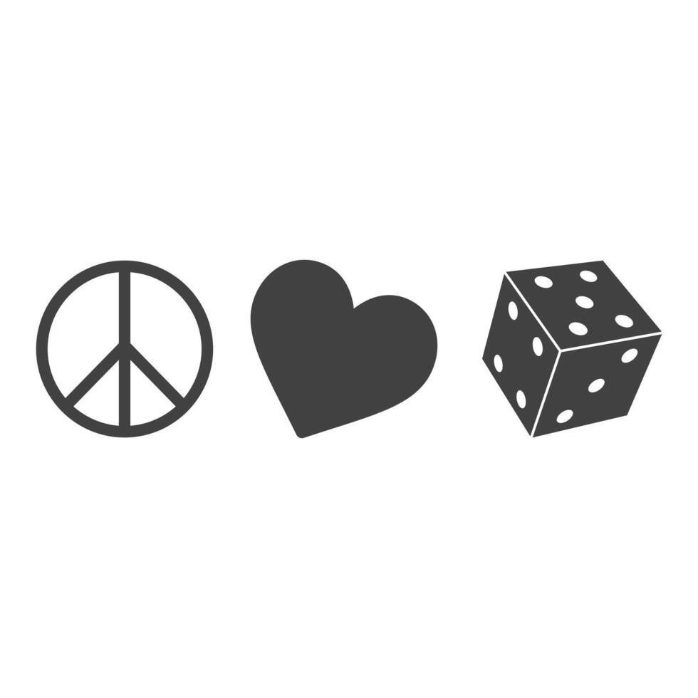 Peace Love Bunco, Bunco Design Bunco and Bunco Dice Game vector