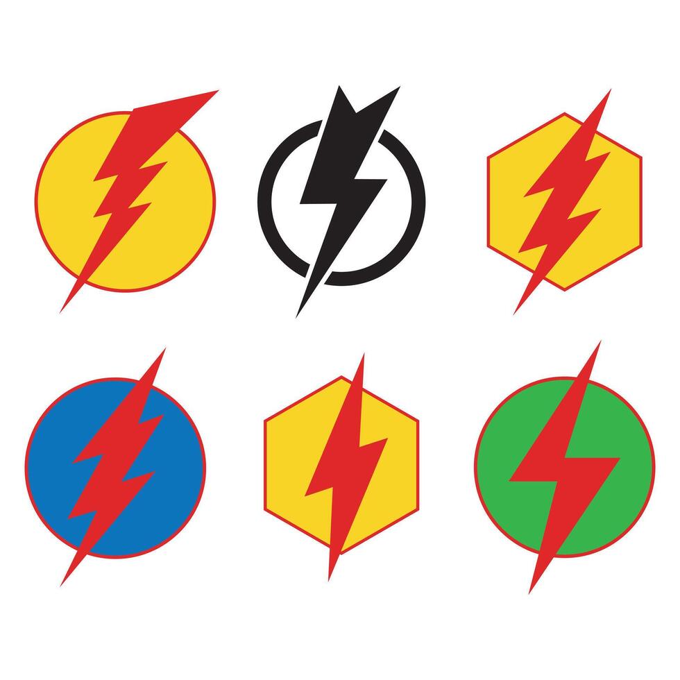 Colourfull Lightning Bolt, Lightning clapart and Thunder vector