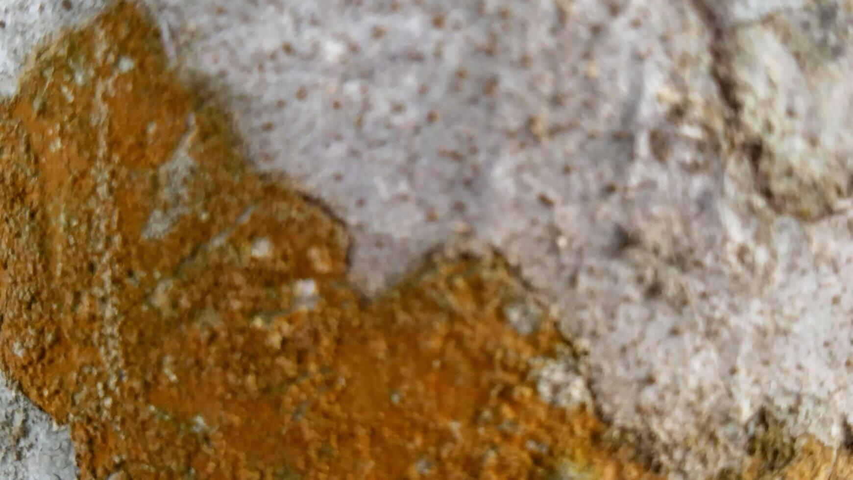 Close-up of a weathered and textured surface with brown and orange stains photo