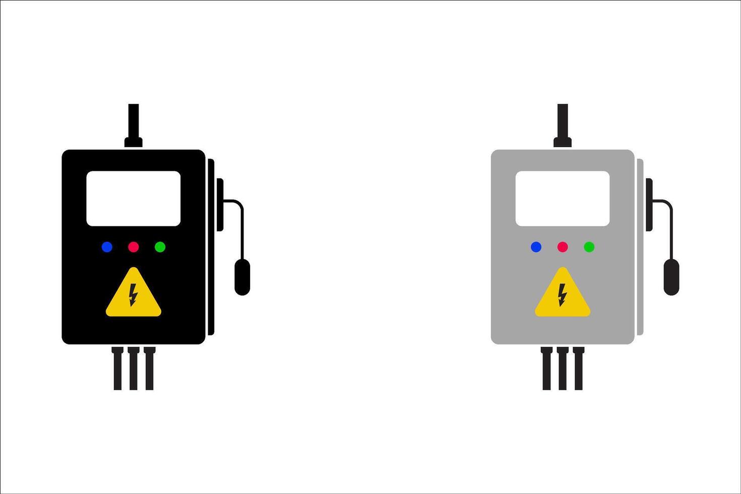 Electric panel box . Electric distribution icon. Editable vector