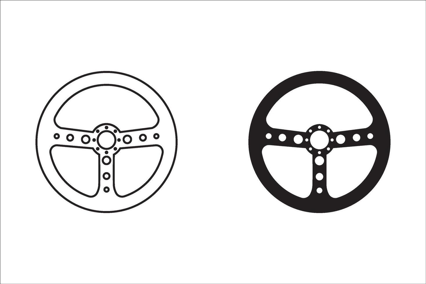 Steering wheel icon.For your website, logo, app, UI design. illustration, isolated on white background. vector