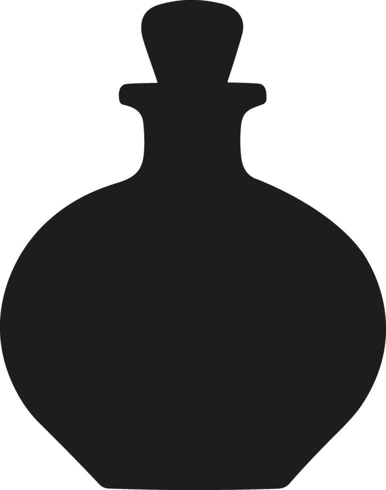 Vintage Potion Bottle Silhouette - Antique Flask Icon for Branding and Design vector