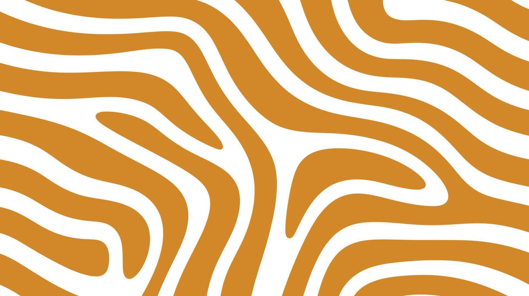 Abstract Golden Wavy Zebra Stripes Pattern vector