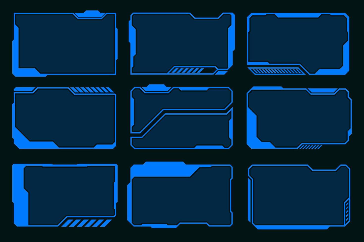 Frame technology cyberpunk design element Technology Hi-tech element vector