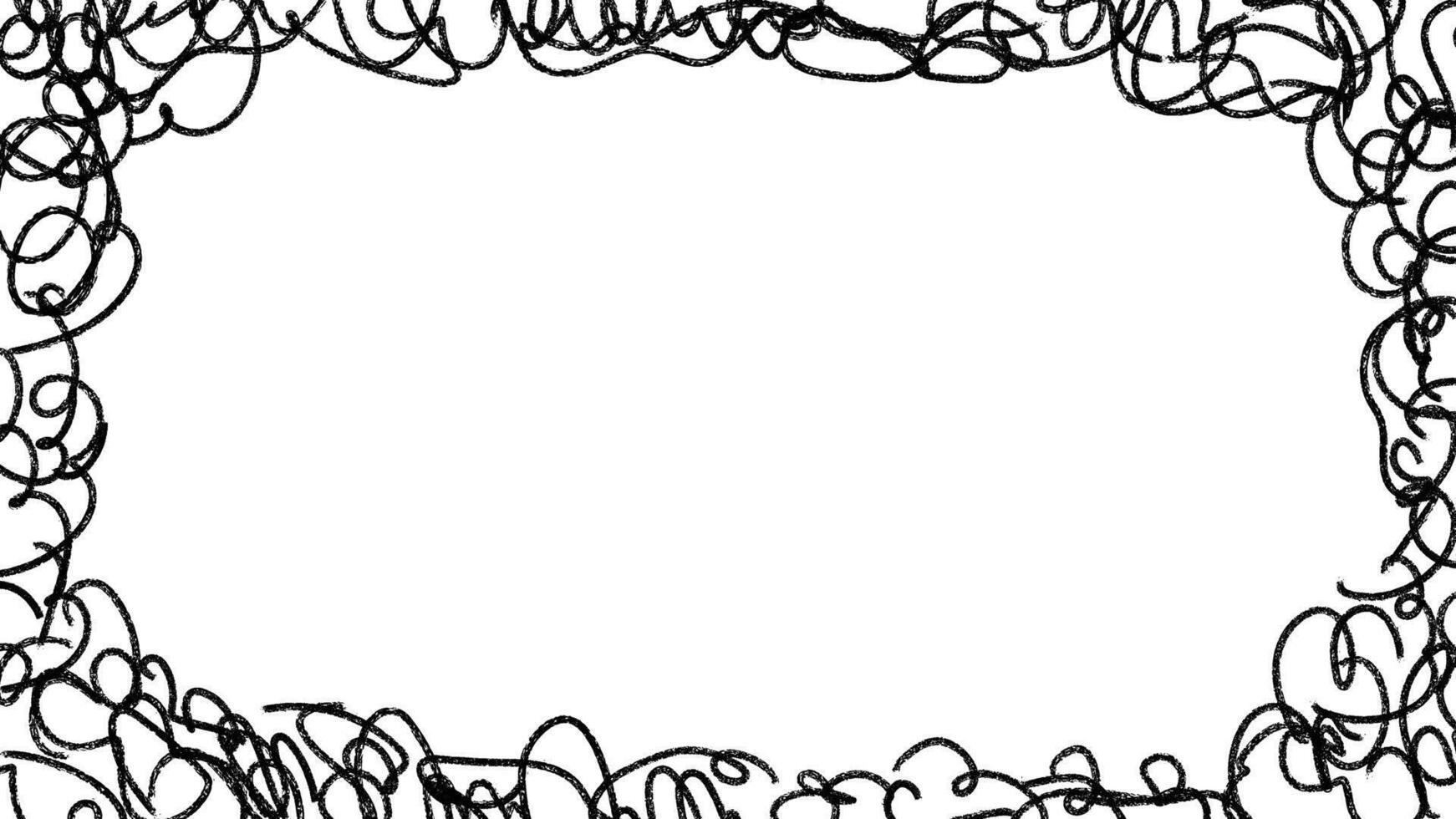 A black and white drawing of a square frame vector