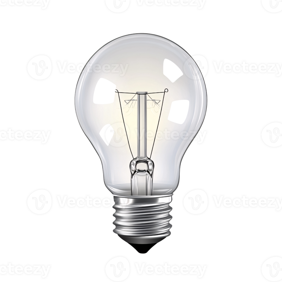 Broken light bulb on transparent background, symbolizing fragility, failure, and the need for innovation and creative problem solving png