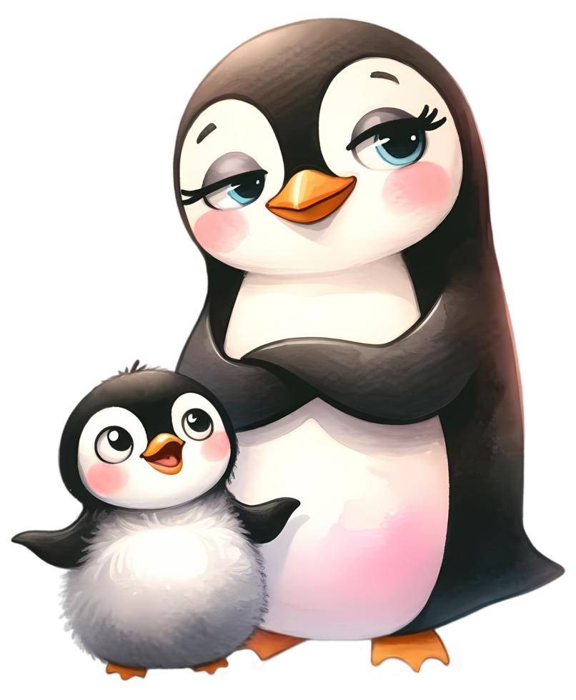 Penguin family image png