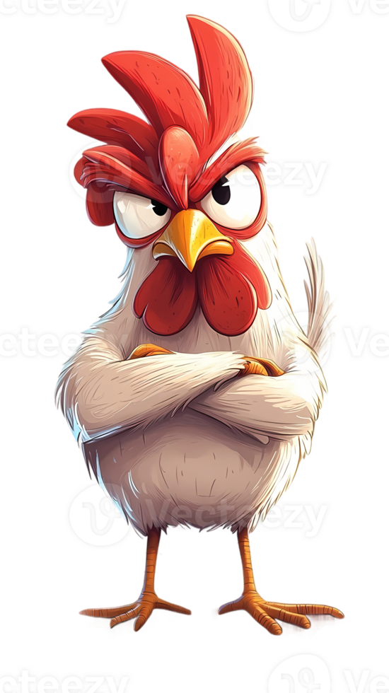 angry chicken cartoon png