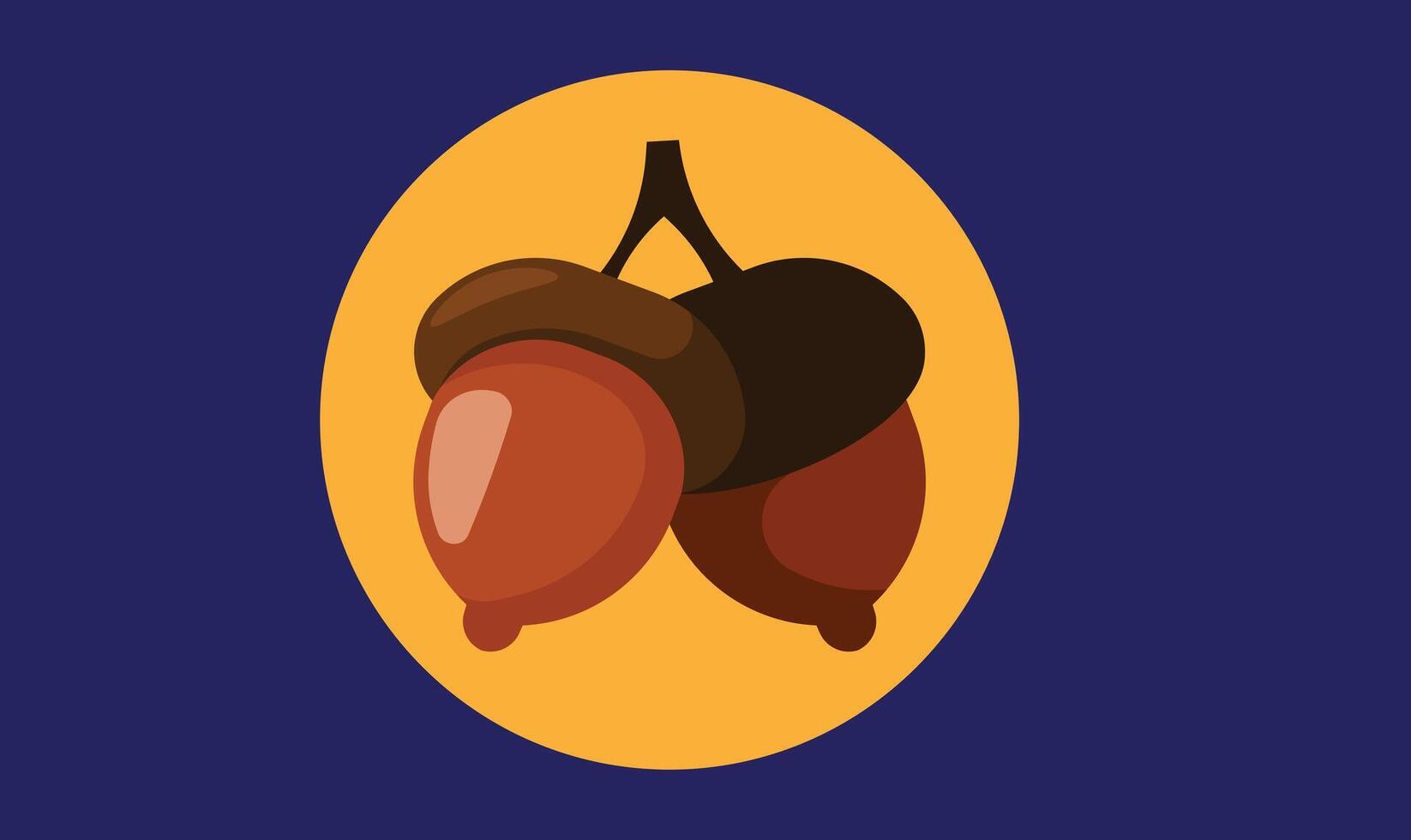 illustration of a couple of nuts isolated on a plain background, representing healthy snacks vector