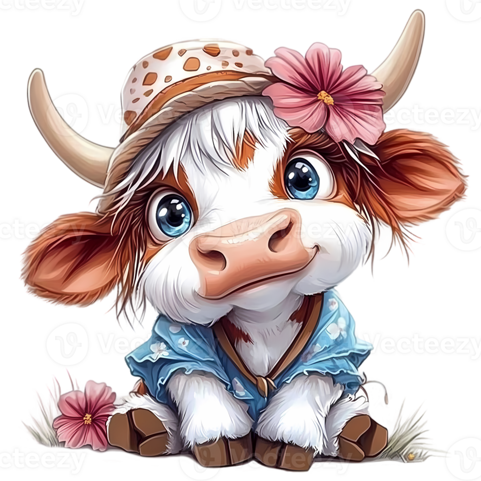 cow cartoon illustration png