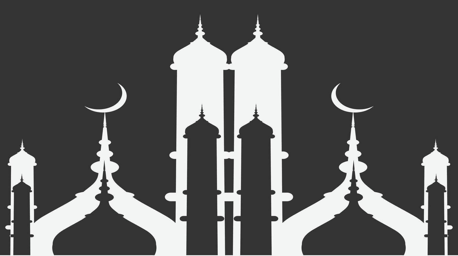illustration of an Islamic Ramadan background with greetings, featuring crescent moons, stars, and traditional elements vector