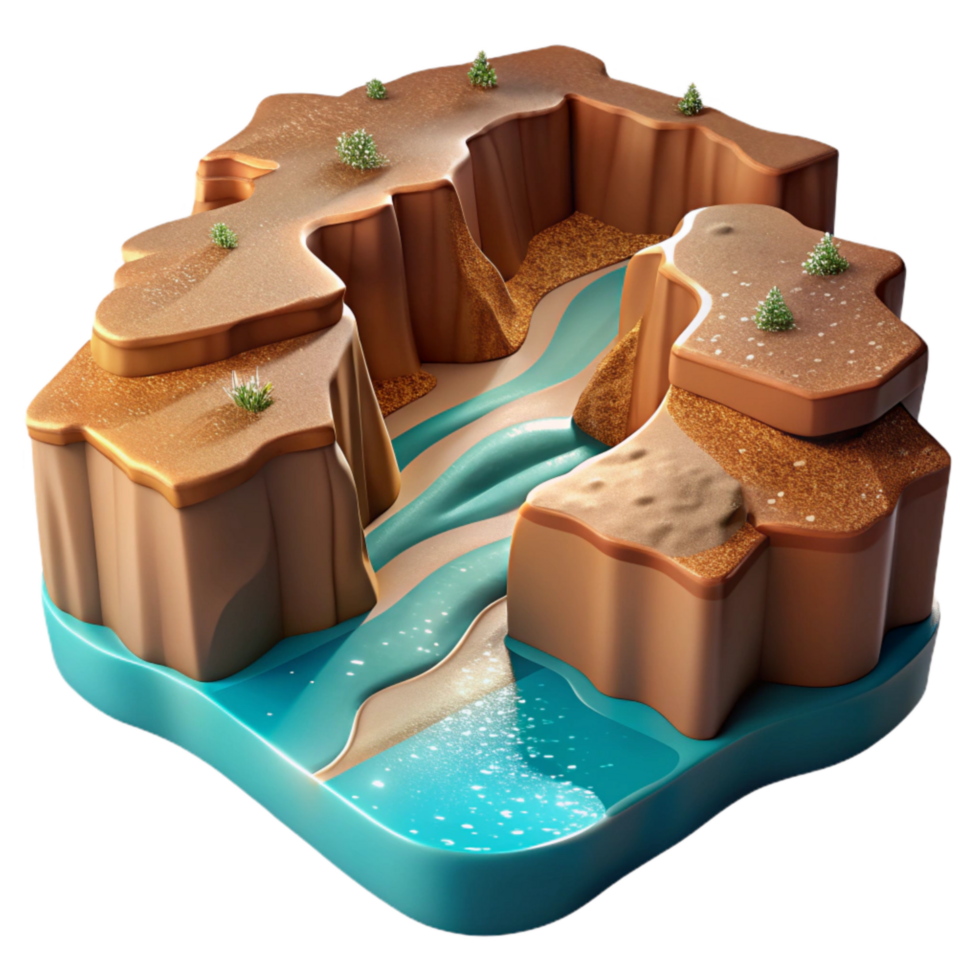 impressive rustic Canyon Landscape Isolated Desert Terrain Cutout Element exclusive png