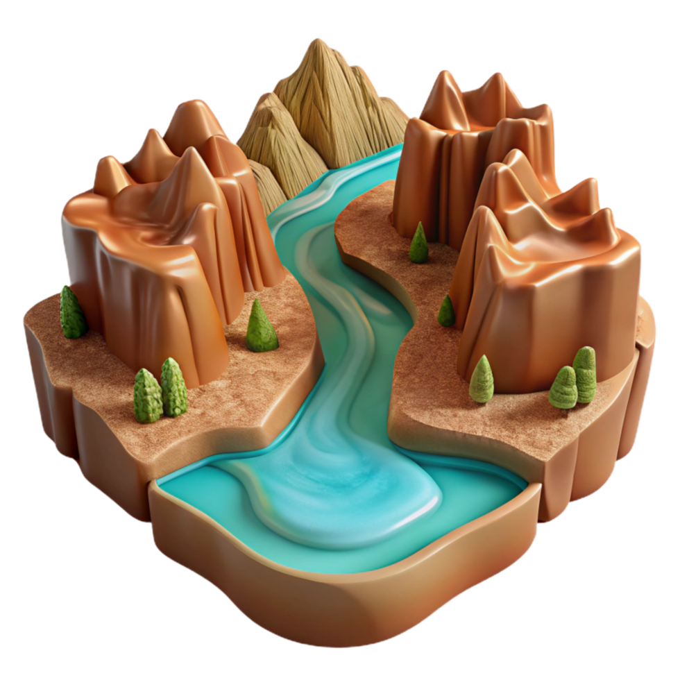 extraordinary traditional Canyon Landscape Isolated Desert Terrain Cutout Element genuine png