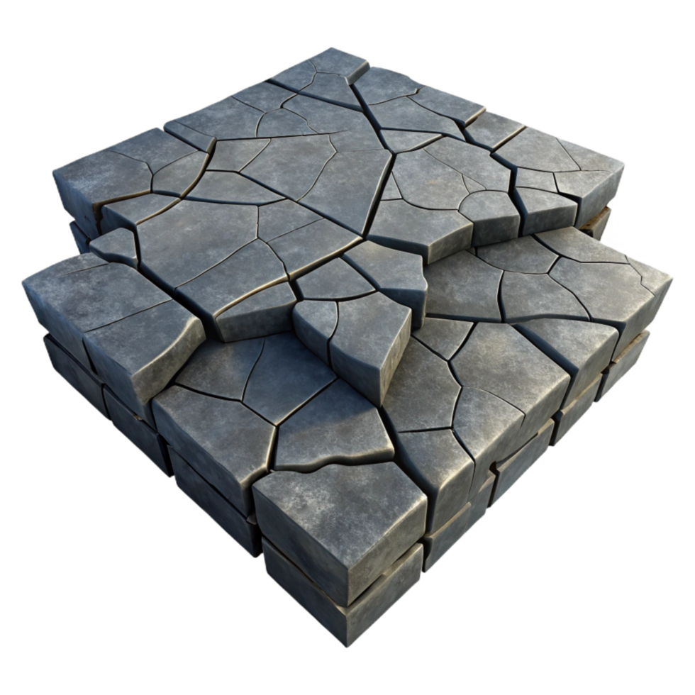 wonderful abstract Cracked Concrete Floor Texture Dark Gray Isolated premium png