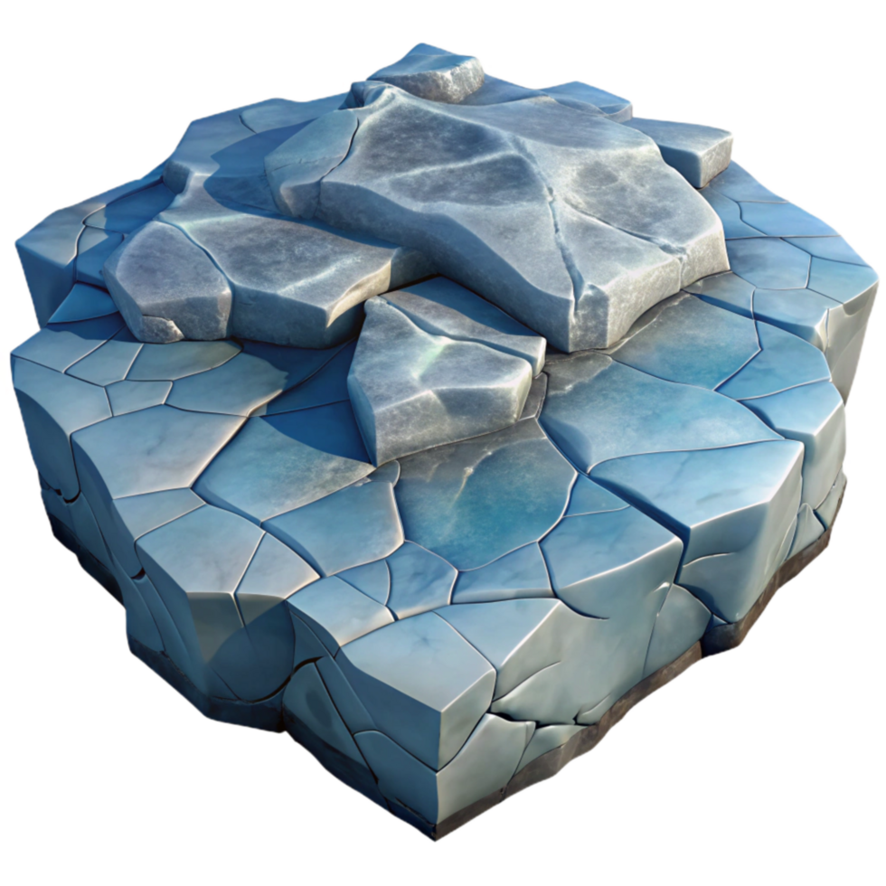 dramatic modern Cracked Ice Texture Frozen Lake Cutout high quality png