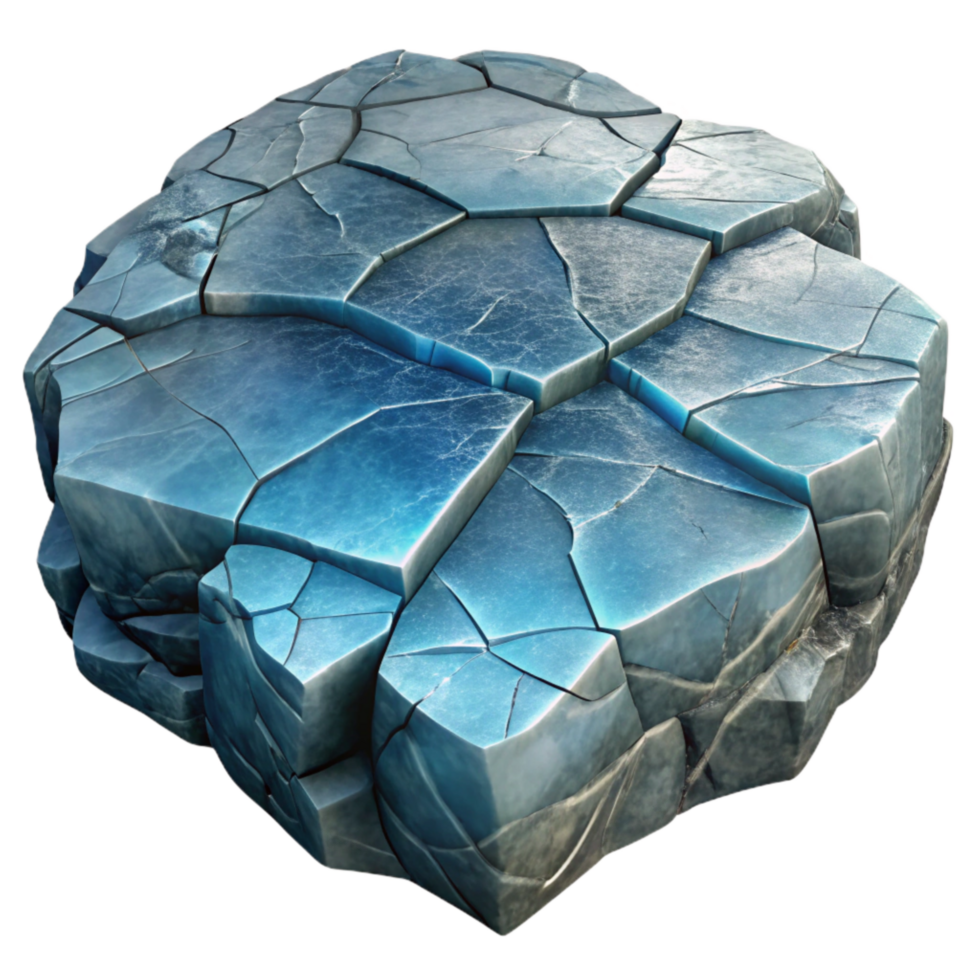 beautiful classic Cracked Ice Texture Frozen Lake Cutout authentic png