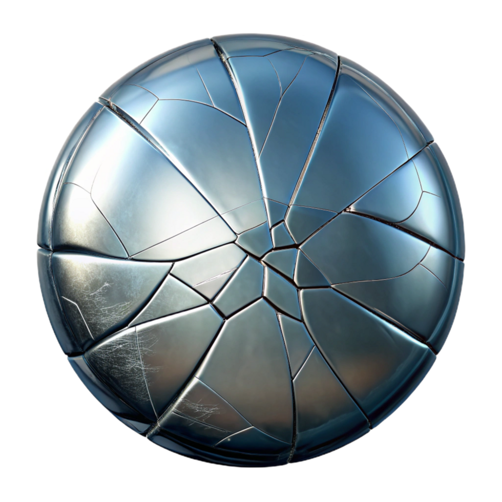 magnificent contemporary Cracked Mirror Surface Isolated with High Contrast high quality png