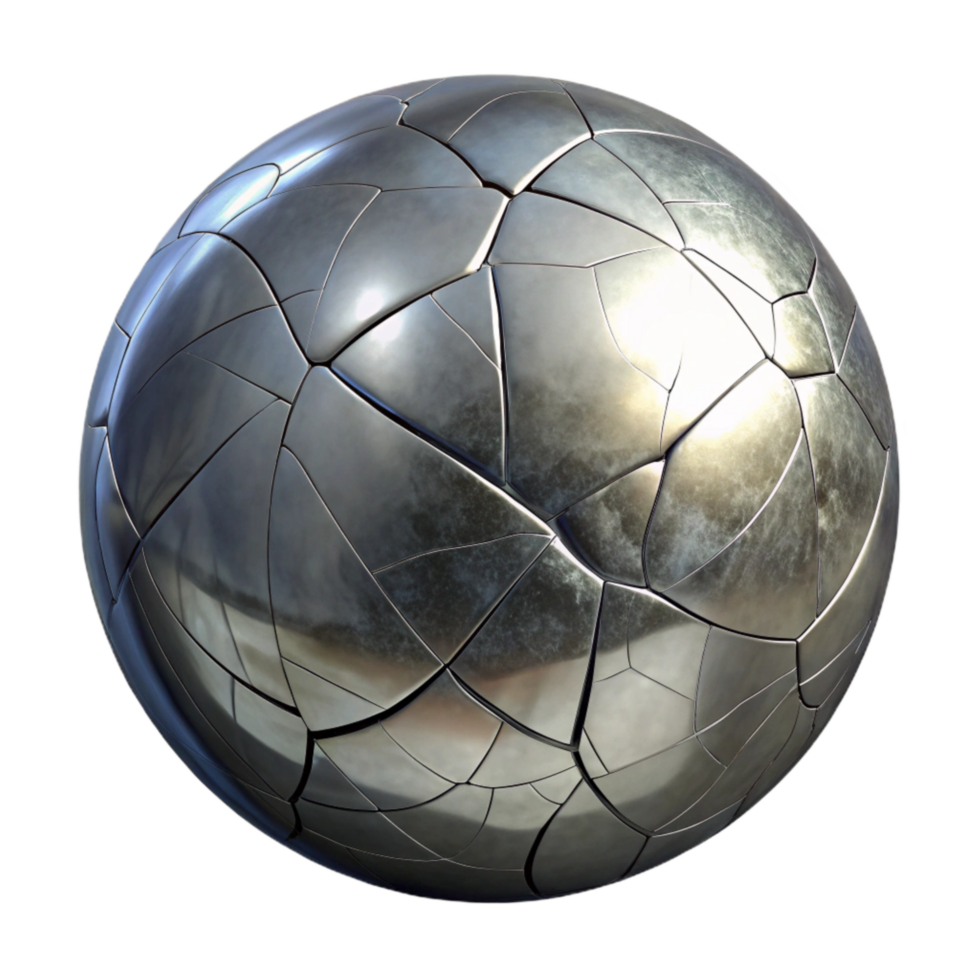 stunning artistic Cracked Mirror Surface Isolated with High Contrast detailed png