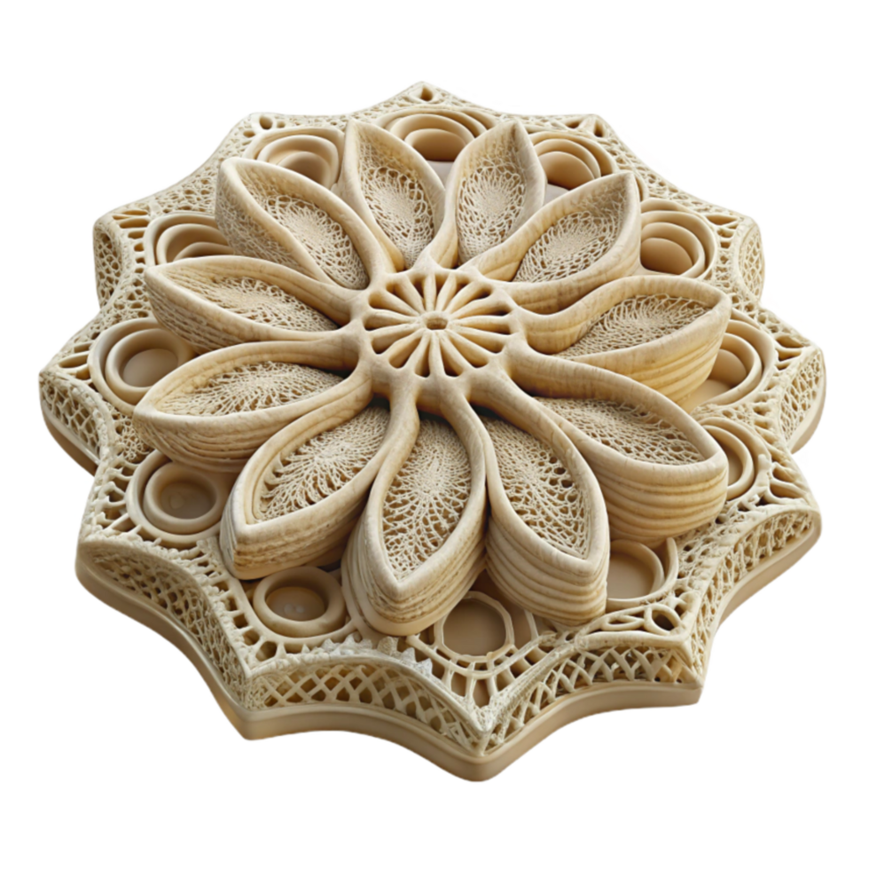 elegant traditional Cream Lace Fabric Delicate Pattern Cutout exclusive png