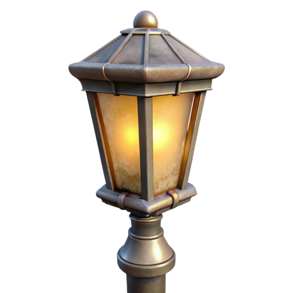 wonderful creative Crepuscular City Street Lamp Cutout with Soft Glow genuine png