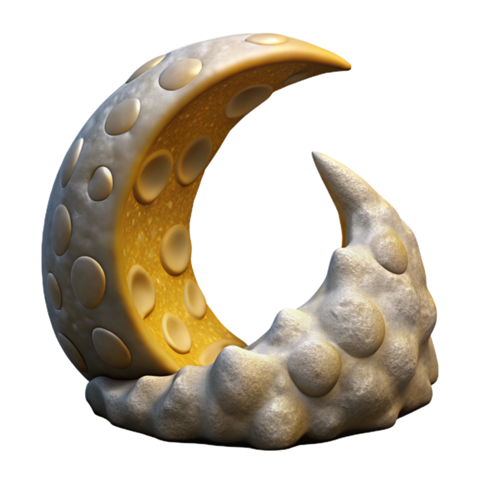dramatic classic Crescent Cave Isolated on Transparent Background Moonlit high resolution png