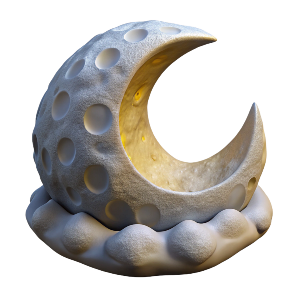 wonderful artistic Crescent Cave Isolated on Transparent Background Moonlit high resolution png