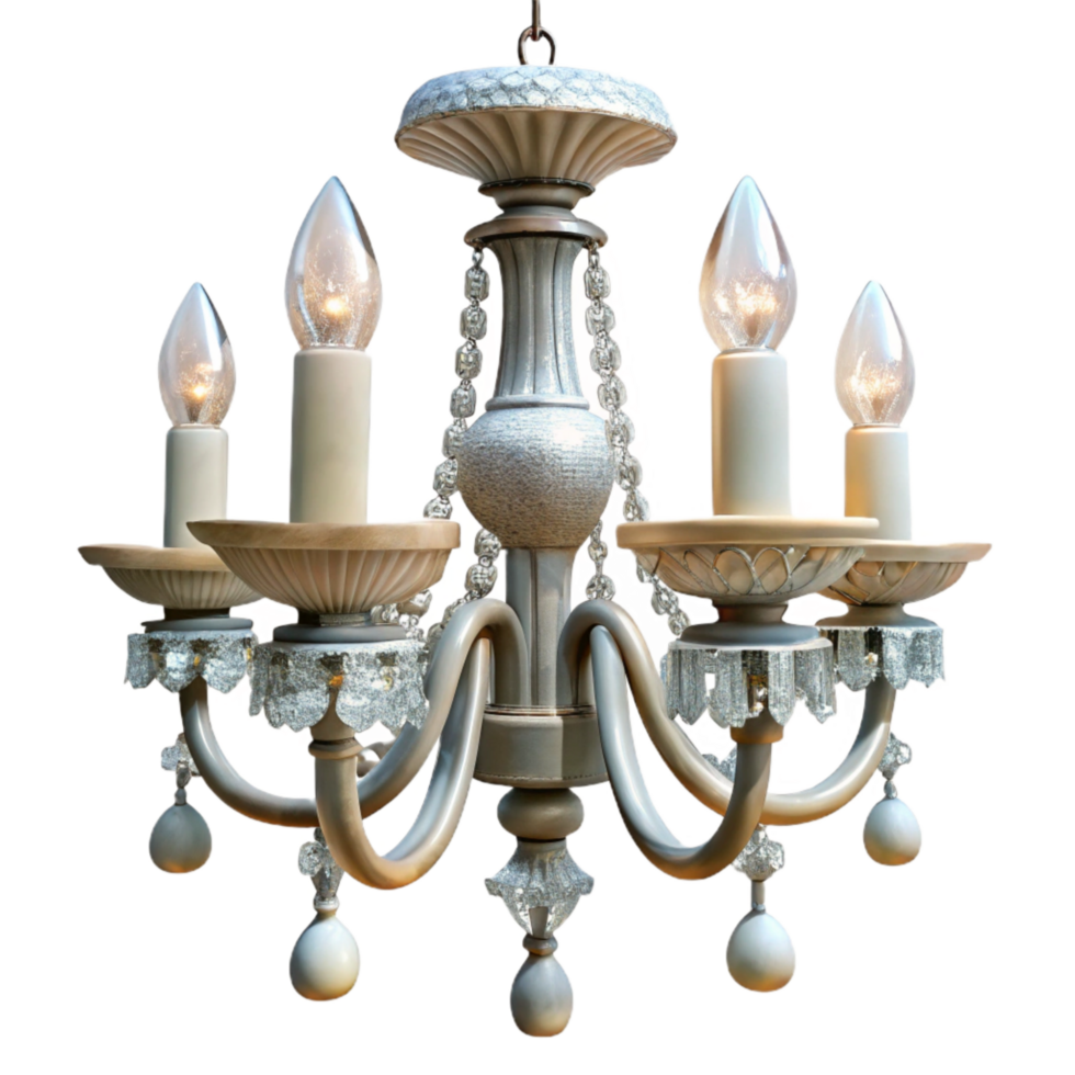 wonderful modern Crystal Chandelier with Sparkling Light Isolated authentic png