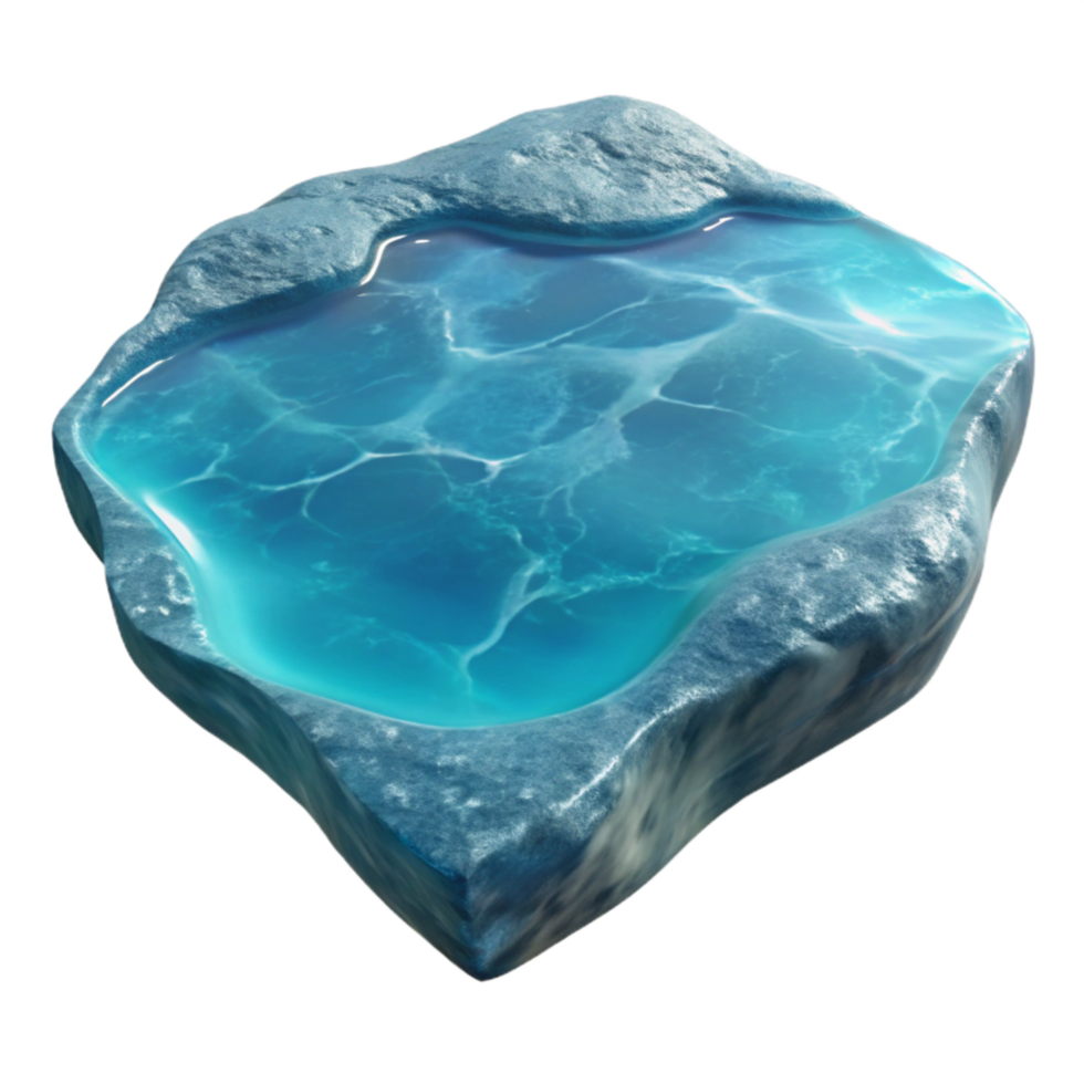 beautiful creative Crystal Clear Lake Surface Cutout Element original png