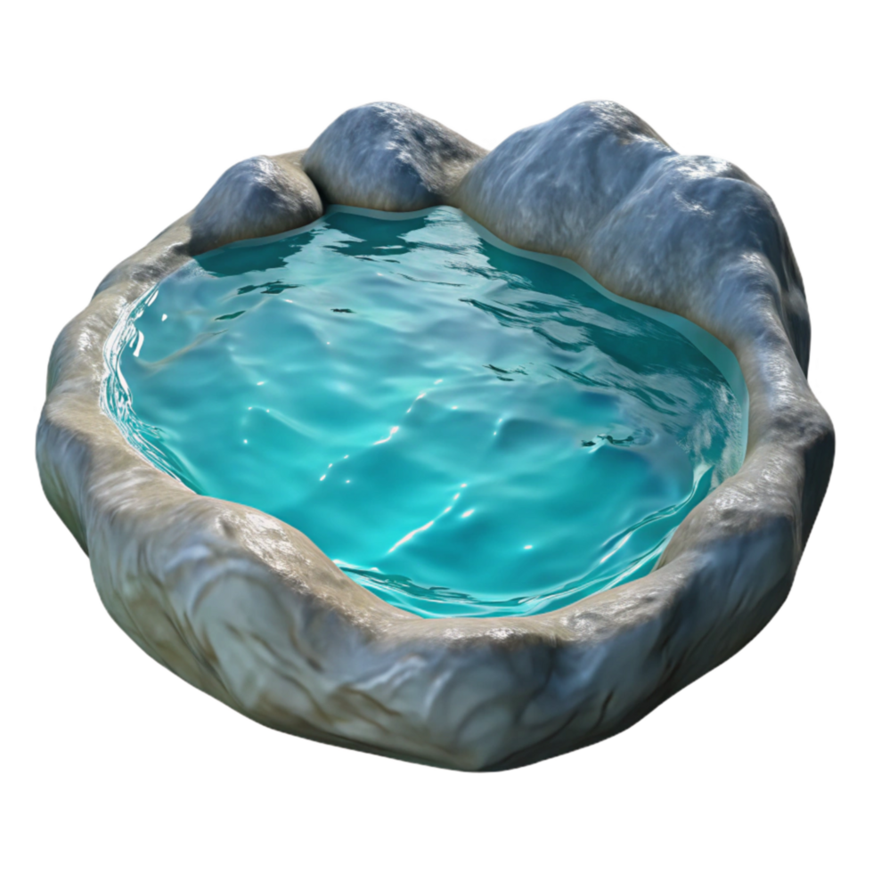 serene vintage Crystal Clear Lake Waters Isolated png