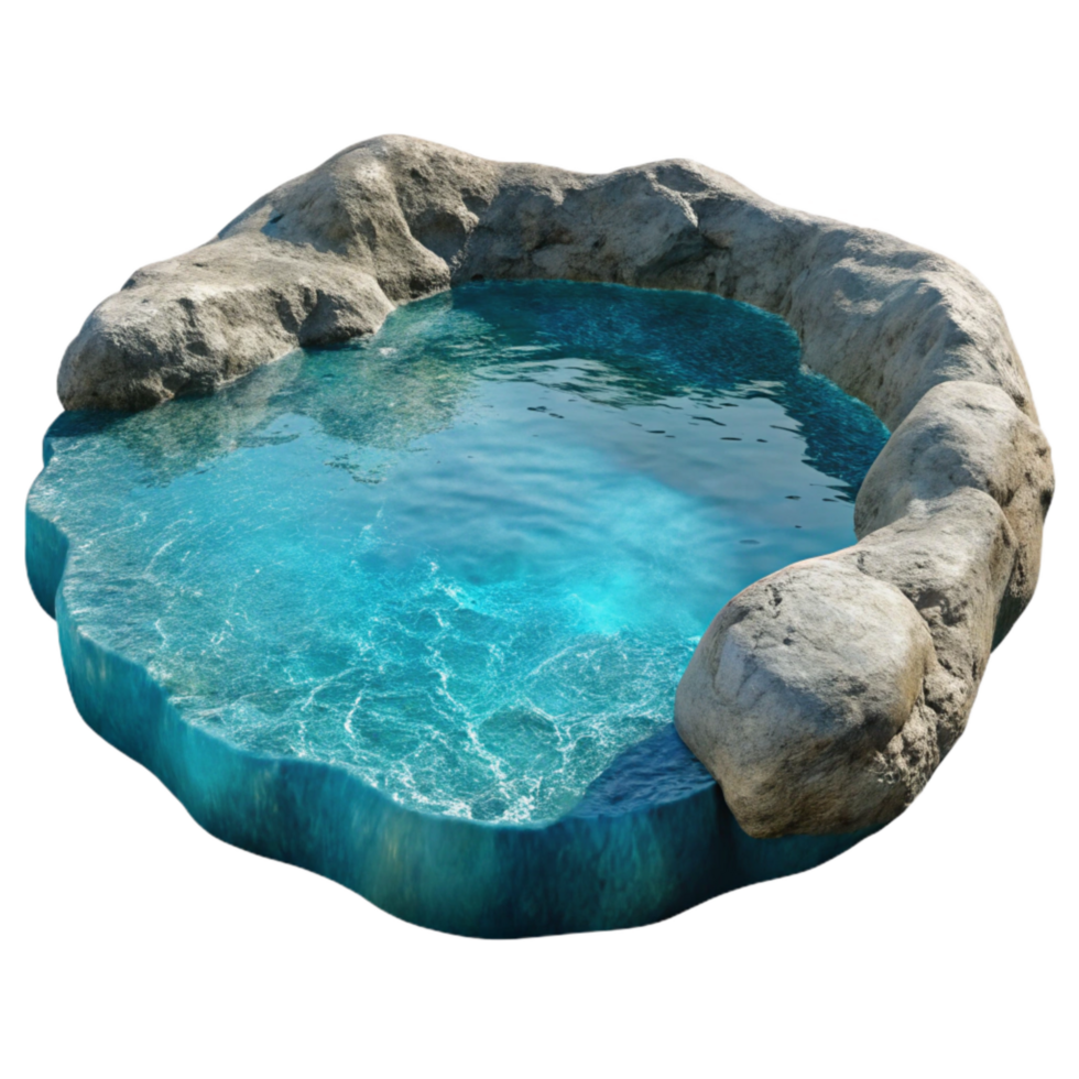 elegant contemporary Crystal Clear Lake Water Isolated with Realistic Ripples premium png
