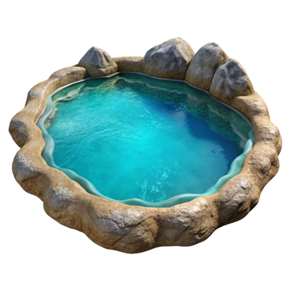 magnificent minimalist Crystal Clear Lake Waters Isolated png