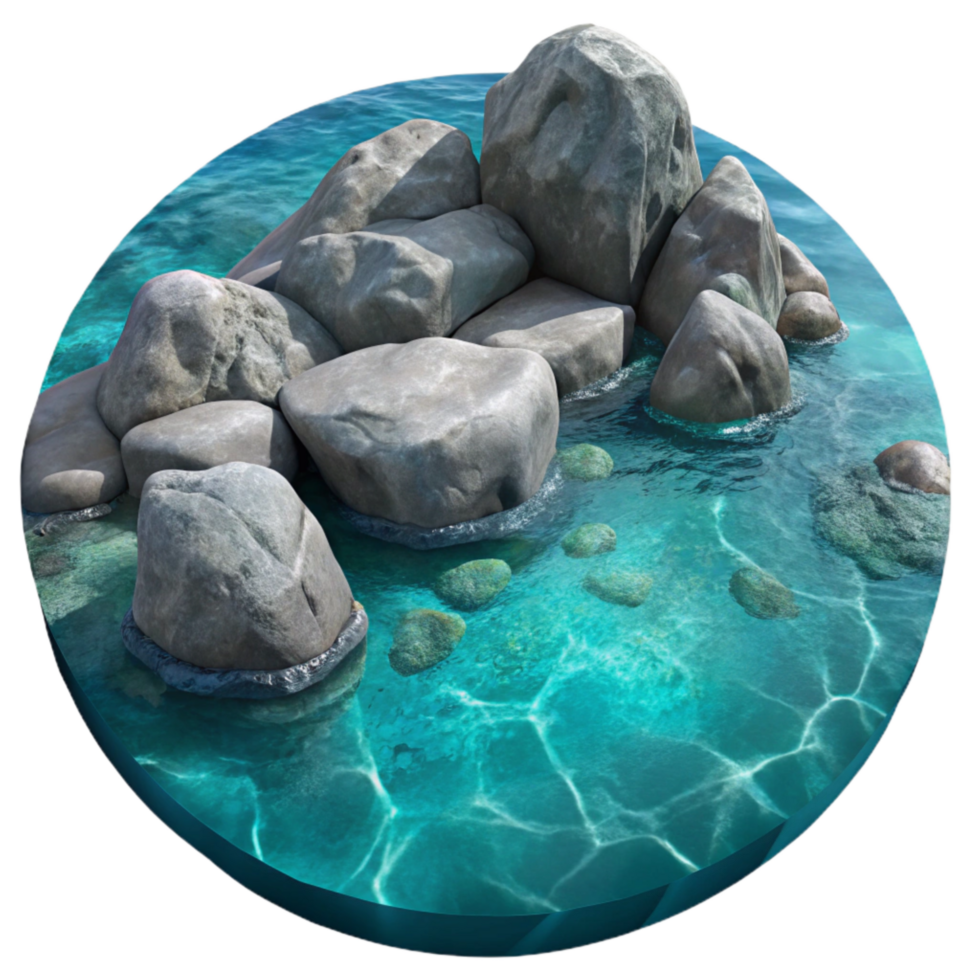 impressive modern Crystal Clear Lake Water Isolated with Realistic Ripples high quality png