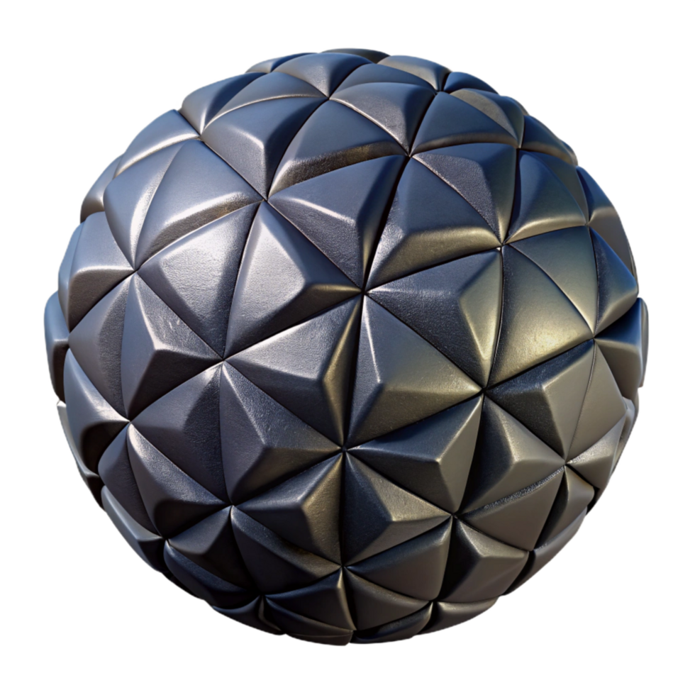dramatic creative Dark Geometric Sphere Mosaic Isolated with High Contrast original png