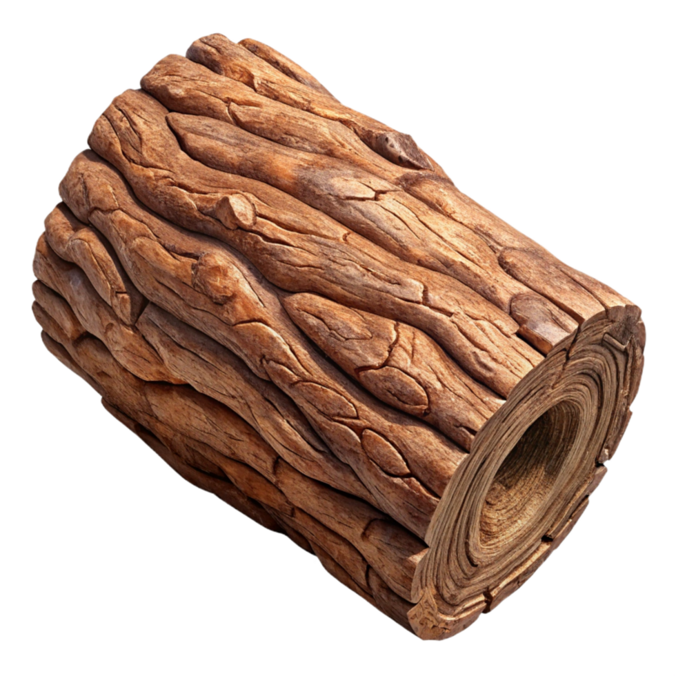 extraordinary minimalist Decaying Wood Bark Texture Cutout on Transparent Background premium png