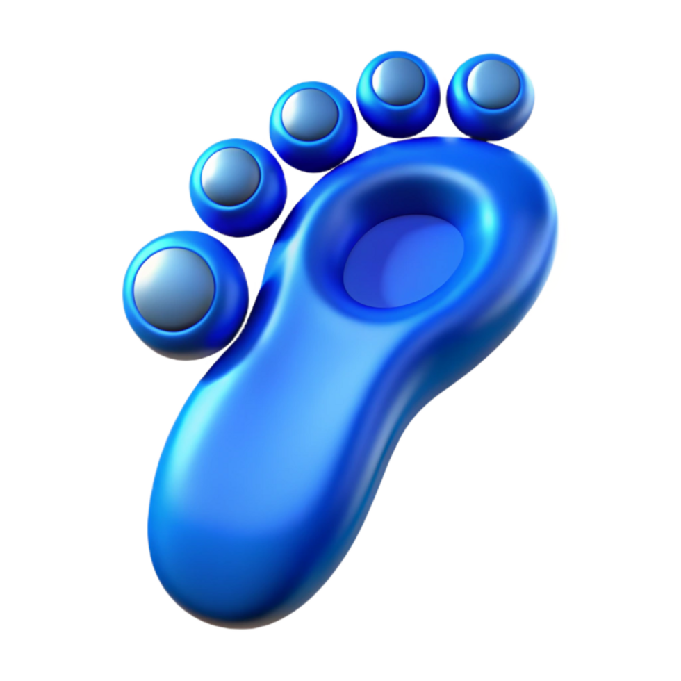 extraordinary rustic Digital Footprint Trail Blue Cutout Element high resolution png