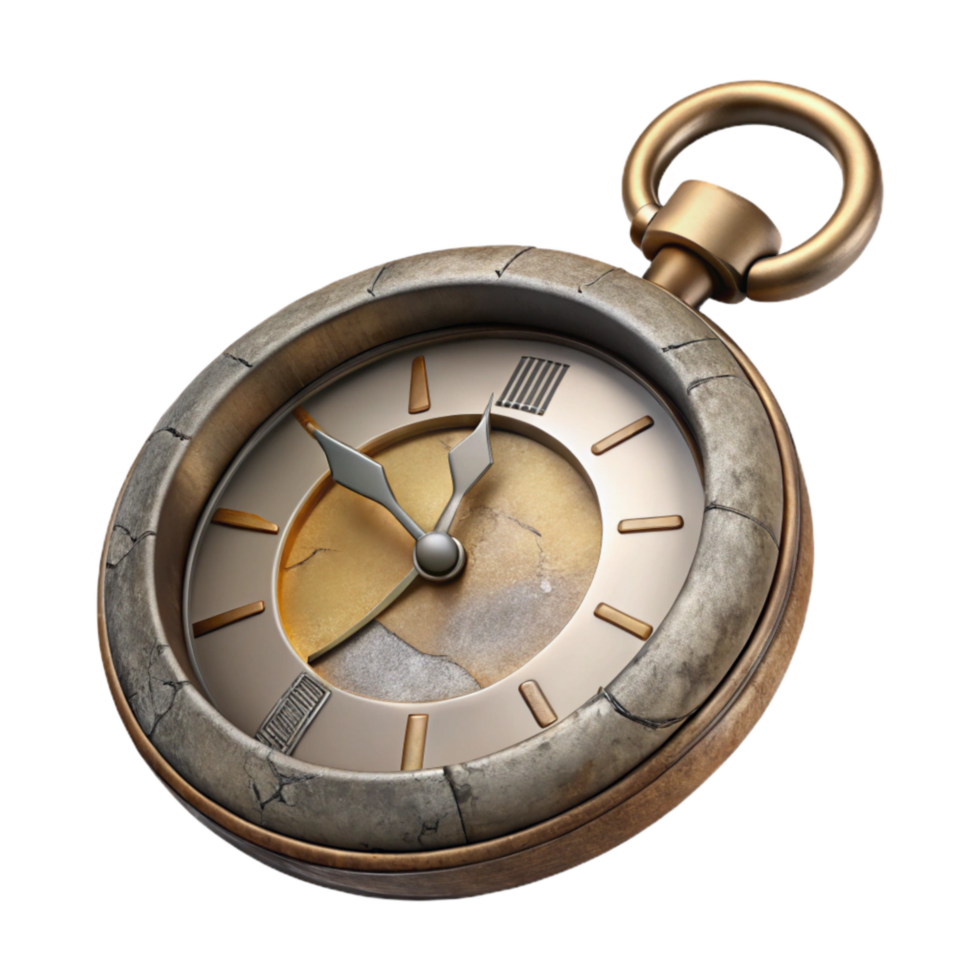 magnificent modern Dismantled Pocket Watch Cutout with Shadow Detail premium png