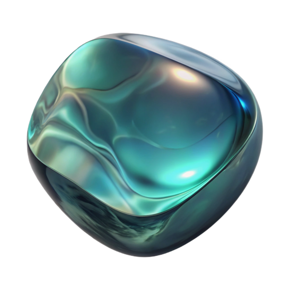 vibrant artistic Distorted Glass Reflection Cutout Isolated Element high quality png