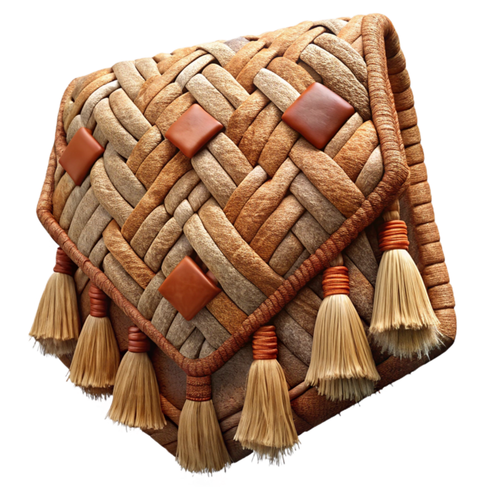 magnificent minimalist Earthy Tapestry Cutout with Woven Texture Detail high resolution png