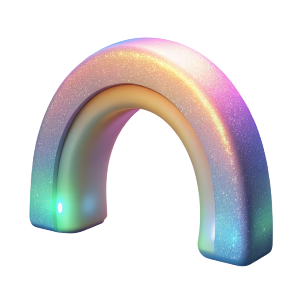 dramatic creative Ethereal Auroral Arch Isolated with Soft Green Hues professional png