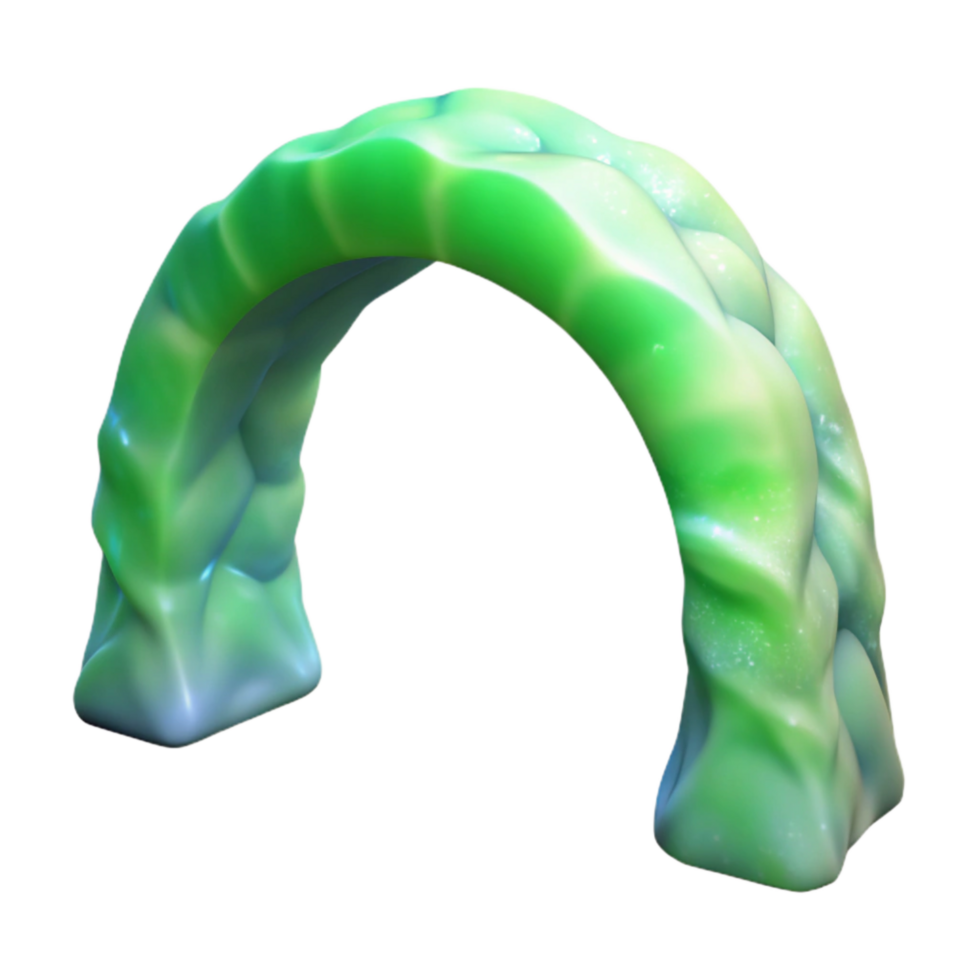 magnificent creative Ethereal Auroral Arch Isolated with Soft Green Hues png