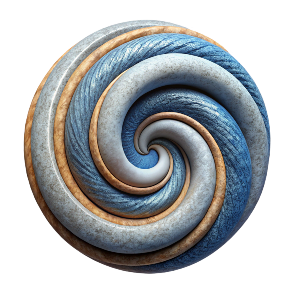 extraordinary rustic Fiber Art Swirls Isolated on Transparent Background detailed png