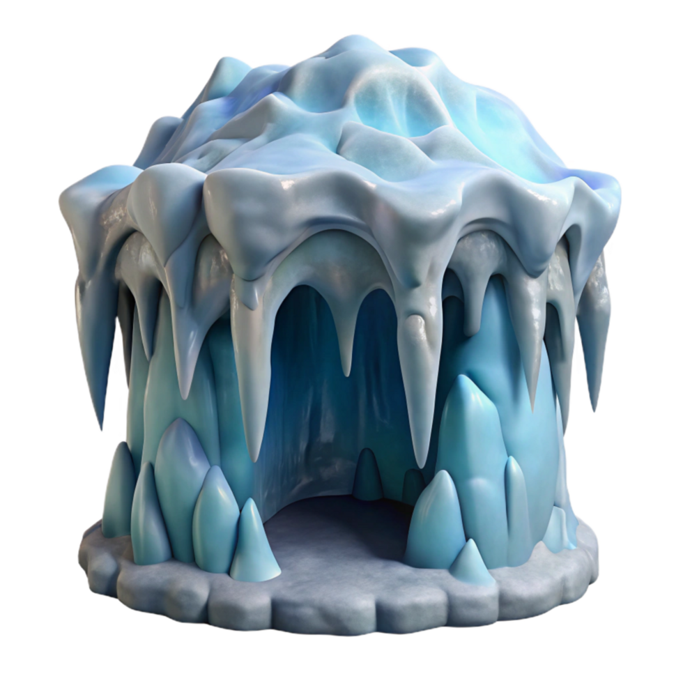 magnificent abstract Gelid Grotto Walls with Ice Texture Cutout original png