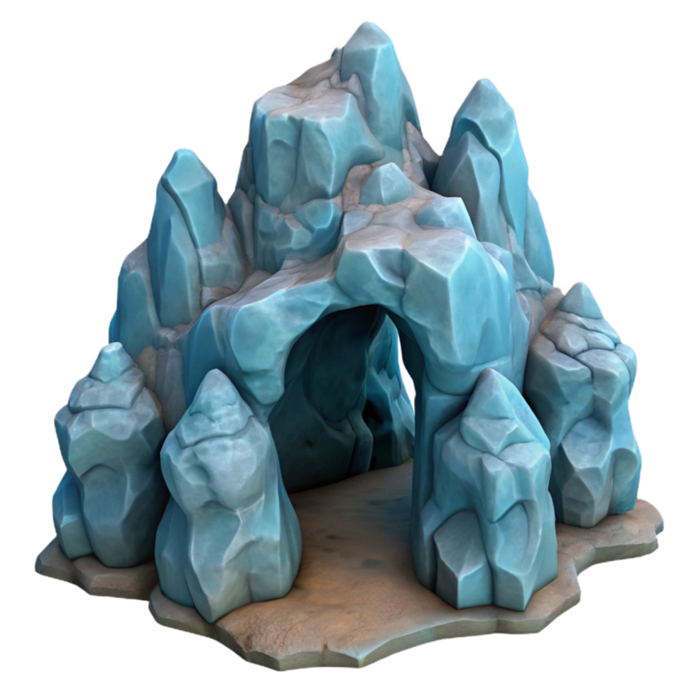 magnificent rustic Gelid Grotto Rock Formations Transparent Background premium png