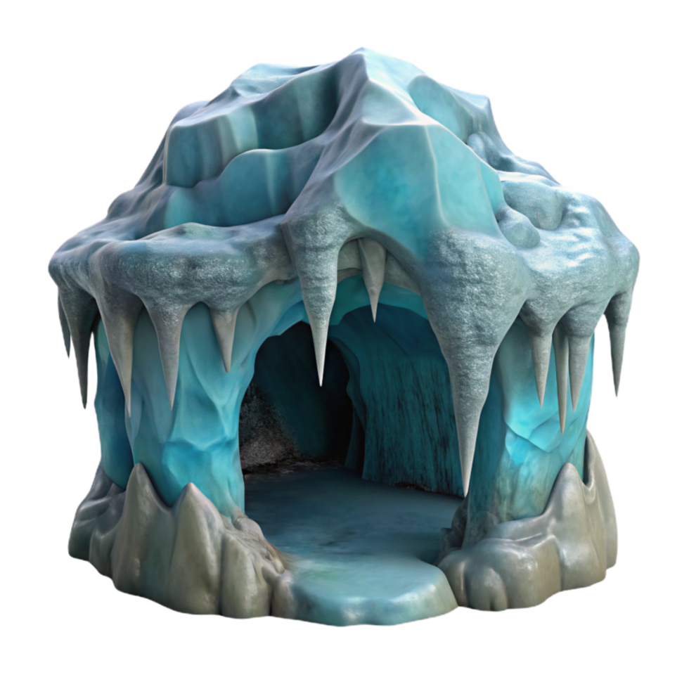 vibrant classic Gelid Grotto Walls with Ice Texture Cutout high resolution png