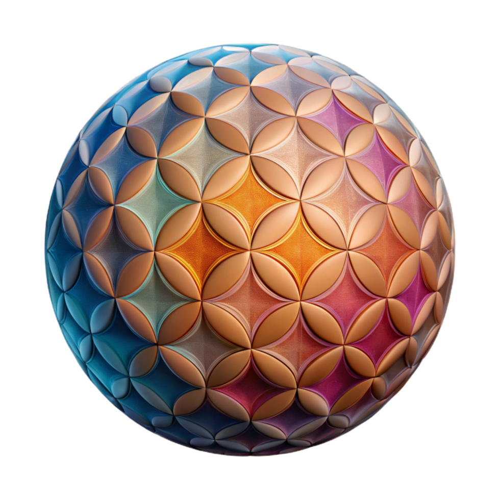 wonderful modern Geometric Circle Pattern with Gradient Colors Transparent Background high quality png