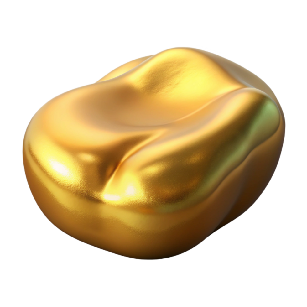 stunning contemporary Gilded Riverbend Isolated on Transparent Background premium png